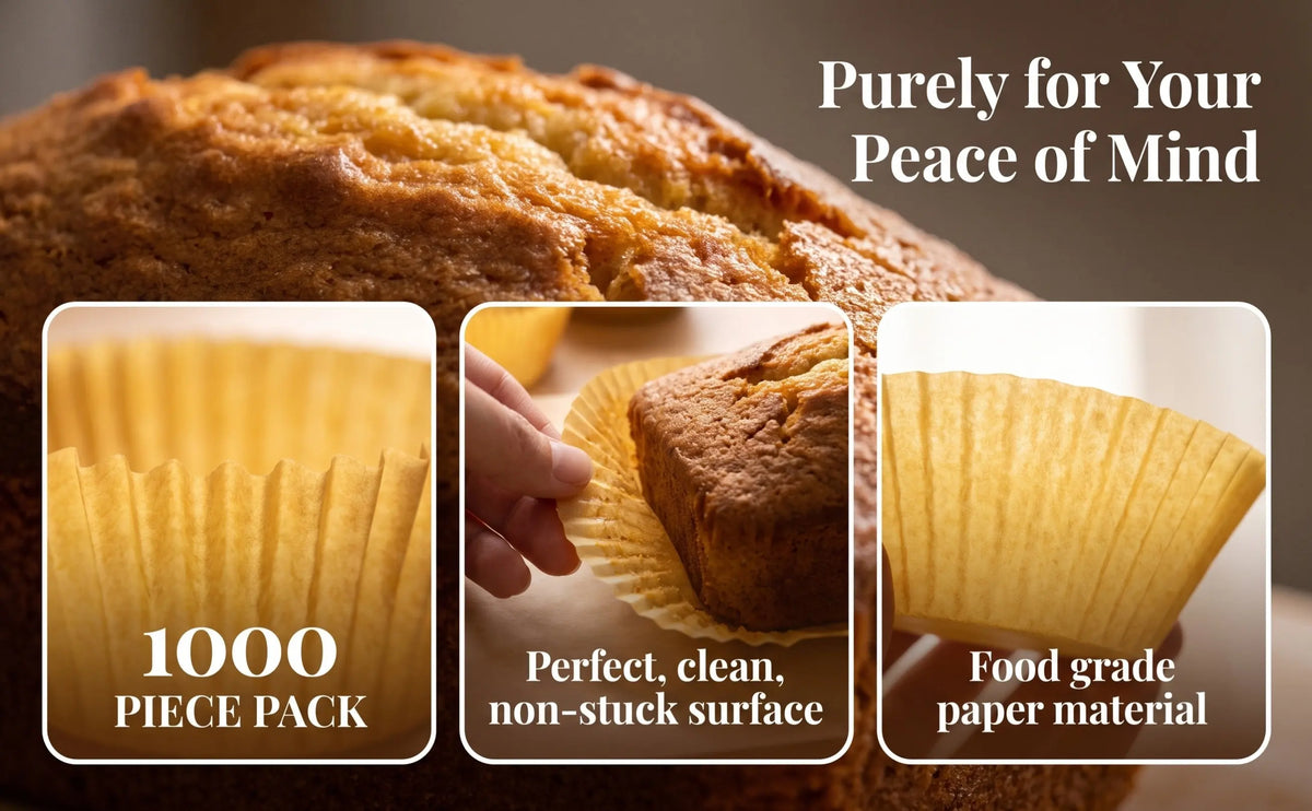 Oval Boat-Shape Baking Cups Grease-Proof Cupcake Liners 1000pc Cupcake Liners SWANS