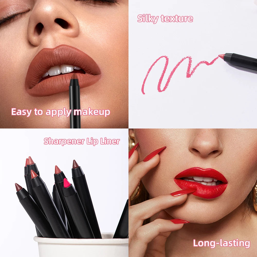 Waterproof Matte Lip Liner Pencil 12 Colors – Lakerain Lip Liner Pencil SWANS