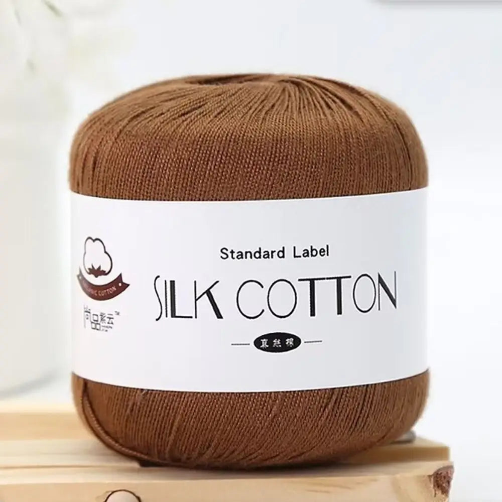 Milk Cotton Silk Yarn 50g – Soft DIY Crochet & Knitting Yarn Crochet Knitting Yarn SWANS 06
