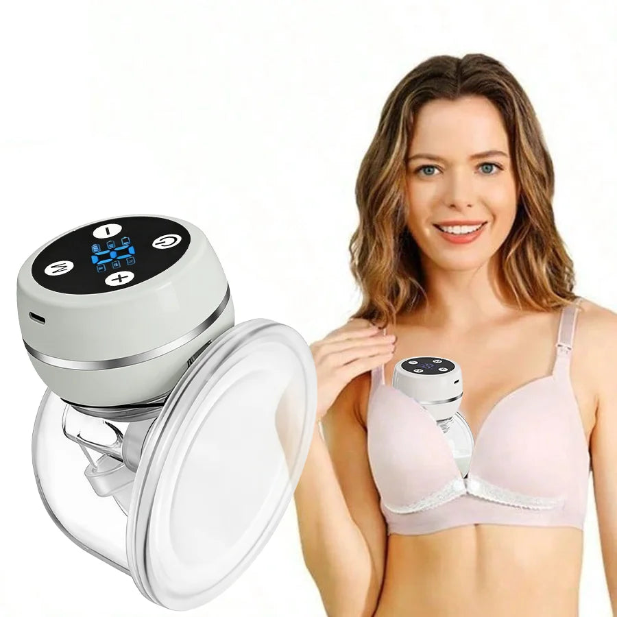 Wearable Hands-Free Electric Breast Pump – 3 Modes, BPA Free Electric Breast Pump SWANS breast pump White