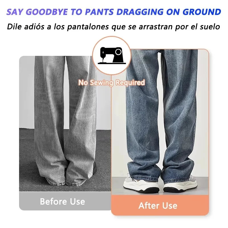 Invisible No-Sew Pants Hem Clips – Quick Leg Length Adjuster Hem Adjuster Clip SWANS