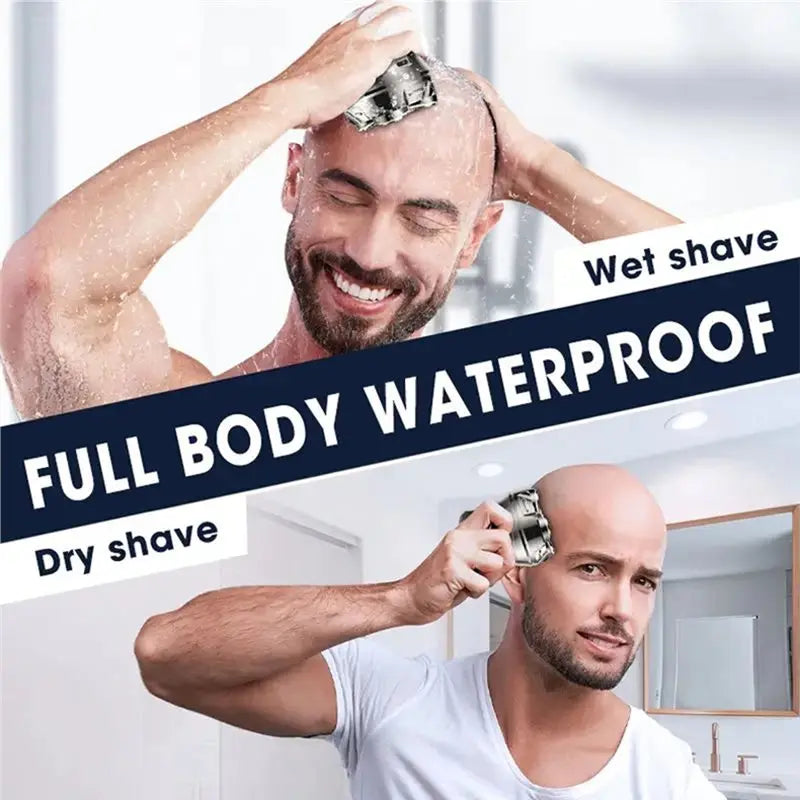 Cordless Electric Head & Face Shaver – IPX6 Waterproof Grooming Kit Electric Shaver SWANS