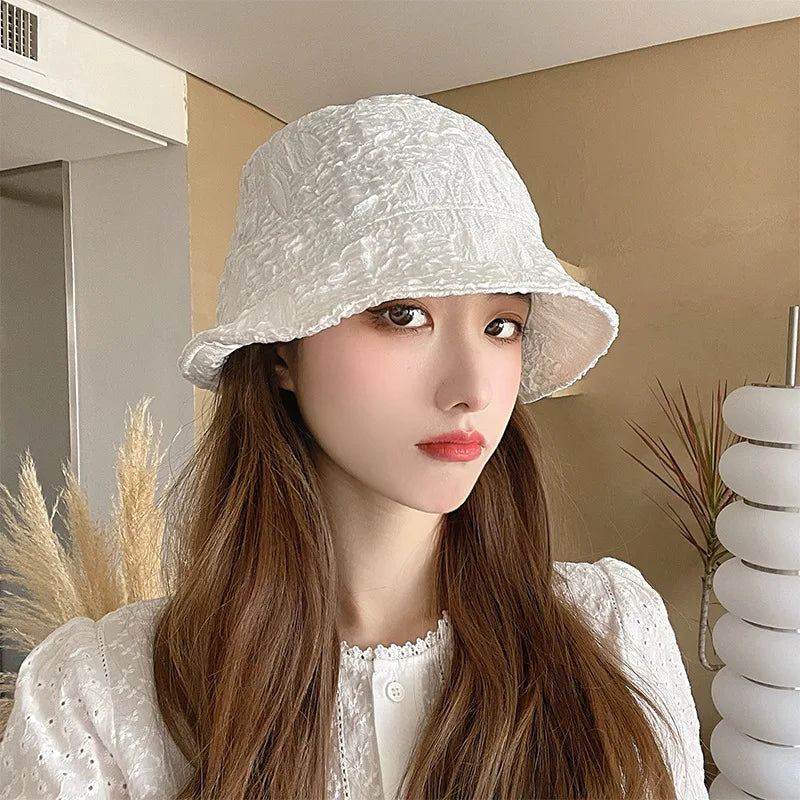 FAITOLAGI Japanese Pleated Bucket Hat – Women's Sun Hat Women's Bucket Hat SWANS