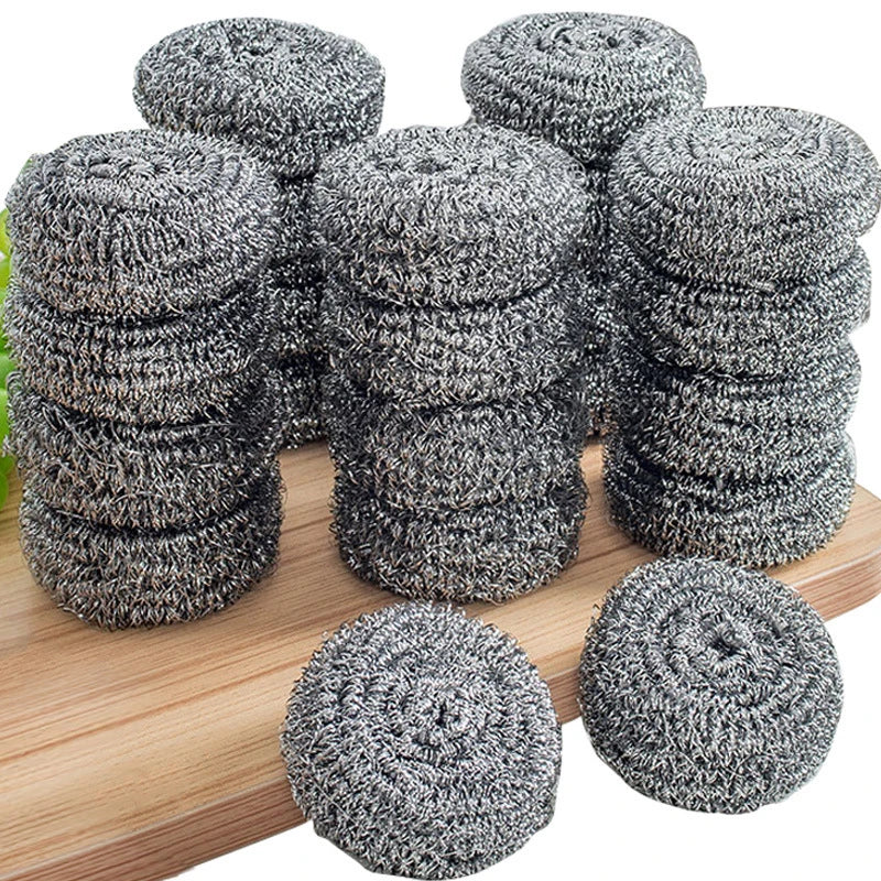 SWANS Stainless Steel Scrubber Scouring Pads – 1/30 Pack Steel Wool Scrubber SWANS 30 pcs
