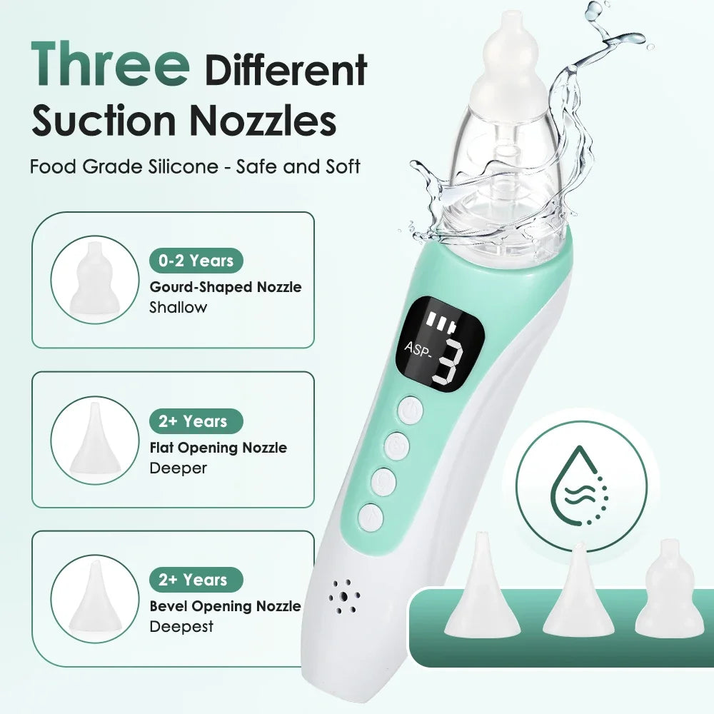 Hailicare Baby Nasal Aspirator – 3 Levels, Music & LED Display Baby Nasal Aspirator SWANS