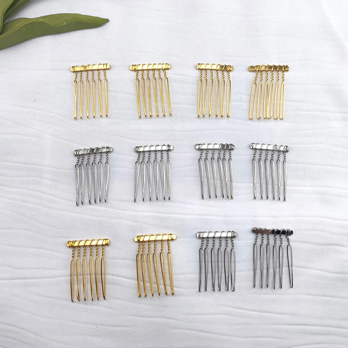 10-Pack 6-Teeth Metal Hair Comb Clips – DIY Jewelry Making Metal Hair Combs SWANS