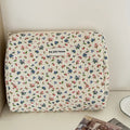 Vintage Floral Quilted Cotton Makeup Bag & Cosmetic Tote Cosmetic Makeup Bag SWANS Handbag