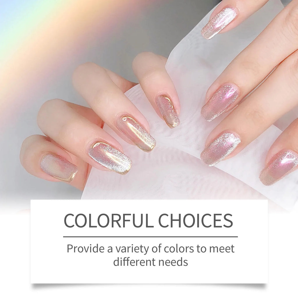 EELHOE Semi-Cured Gel Nail Stickers – Jelly Shine Gradient Gel Nail Stickers SWANS