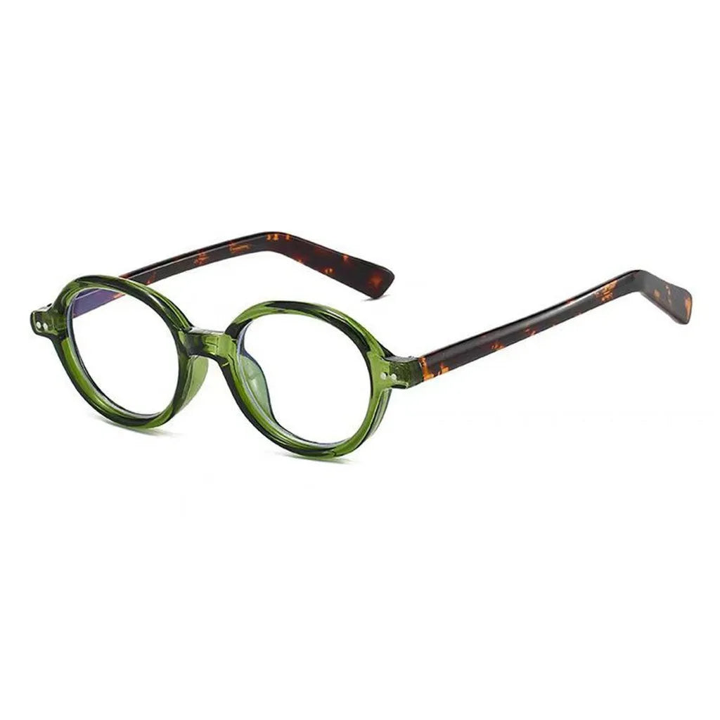 KLASSNUM Blue Light Blocking Reading Glasses | Retro Round Frame Reading Glasses SWANS