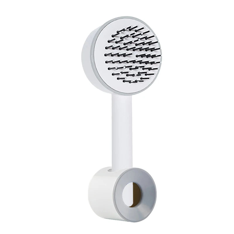 YIBER Self-Cleaning Detangling Hair Brush & Scalp Massager Detangling Hair Brush SWANS White Set China Mainland