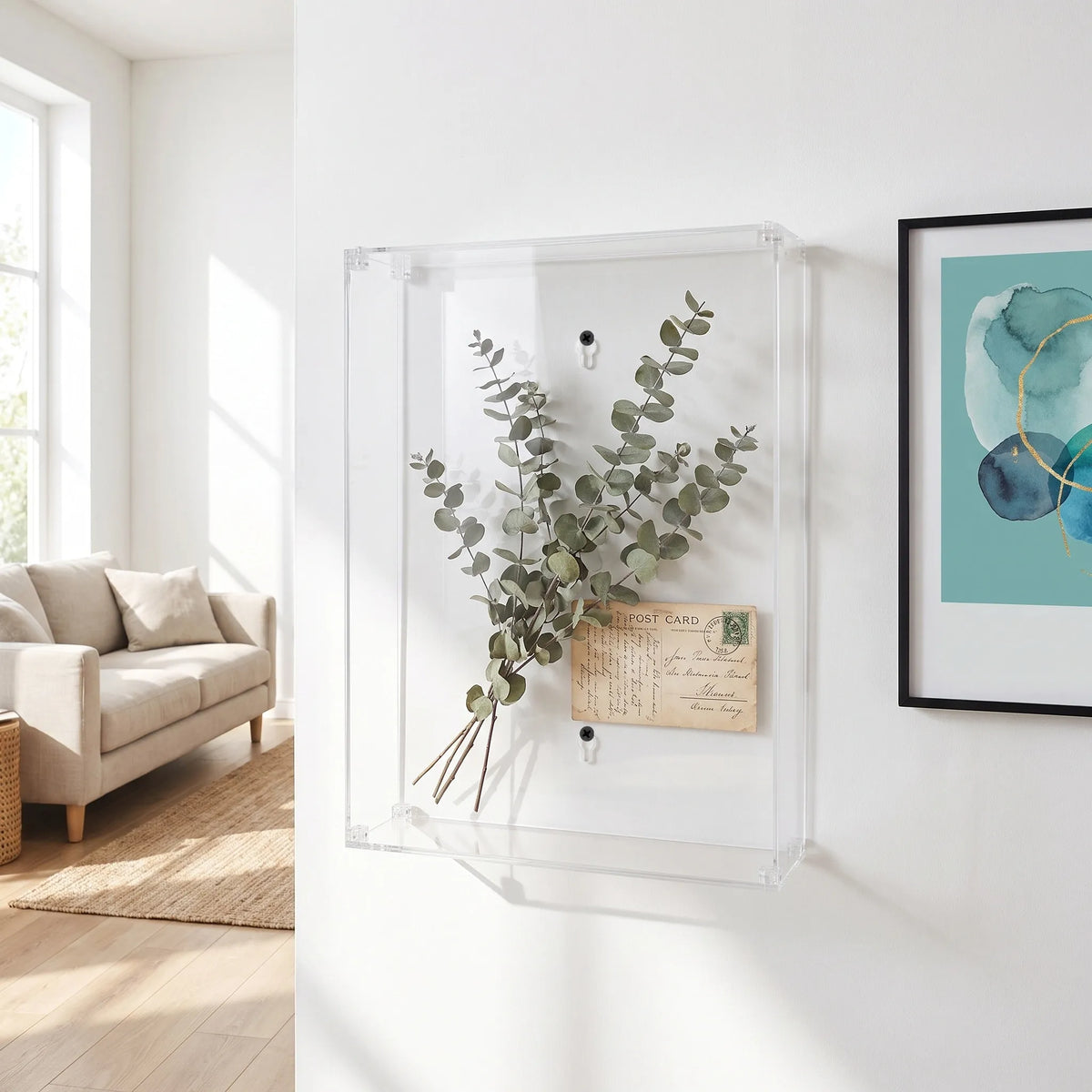Large Acrylic Shadow Box – Clear Wall Mount Display Case Acrylic Shadow Box SWANS