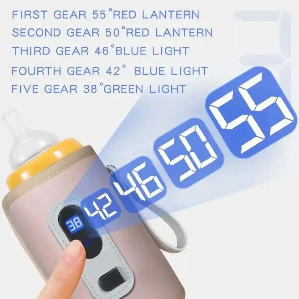 USB Portable Baby Bottle Warmer Bag – Travel Heating Sleeve Baby Bottle Warmer SWANS