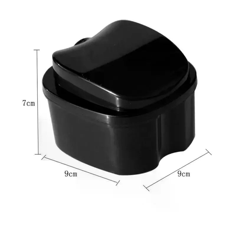 Denture Bath Box – Dental Storage & Cleaning Case with Drain Tray Denture Storage Case SWANS