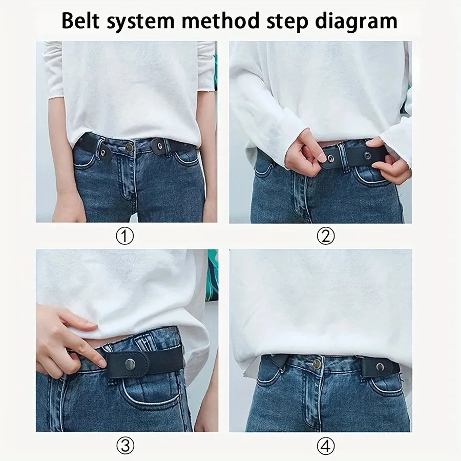 Buckle-Free Stretch Elastic Waist Belt – Unisex, No Bulge Elastic Waist Belt SWANS