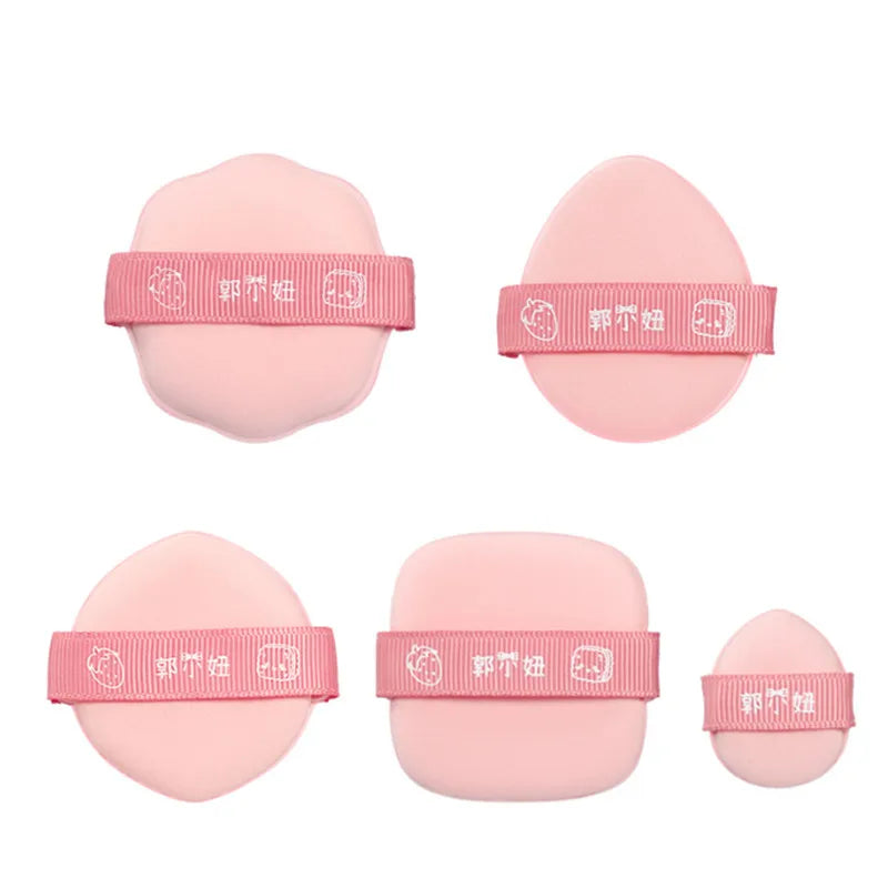 5-Shape Mini Powder Puff Set – Wet & Dry Sponge Applicators Makeup Sponge Puff SWANS