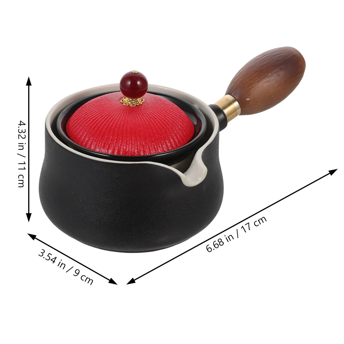 WINOMO Ceramic Side Handle Teapot for Loose Leaf Tea Ceramic Teapot SWANS