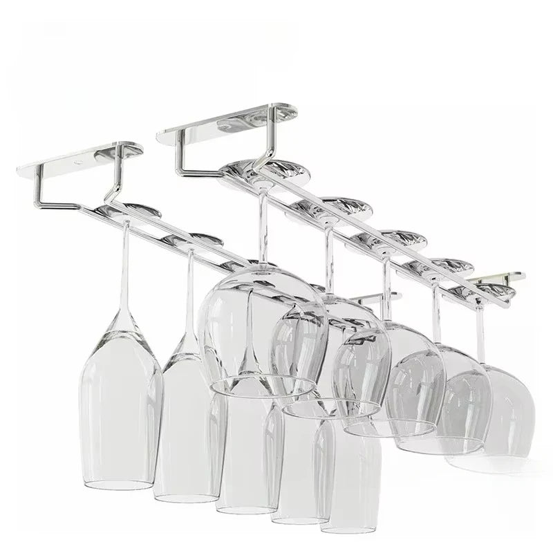 Vintage Hanging Wine Glass Rack – Home Bar Metal Holder Wine Glass Rack SWANS