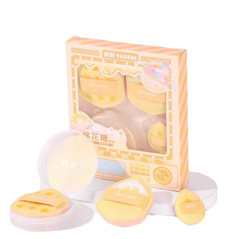 3-Pack Makeup Blender Sponge Puffs with Storage Box Makeup Blender Sponge SWANS