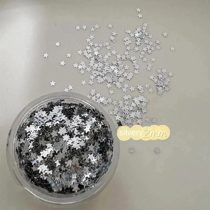YOVIP Star Nail Glitter – 5-Color Resin Flakes for Nail Art Nail Art Glitter SWANS A3