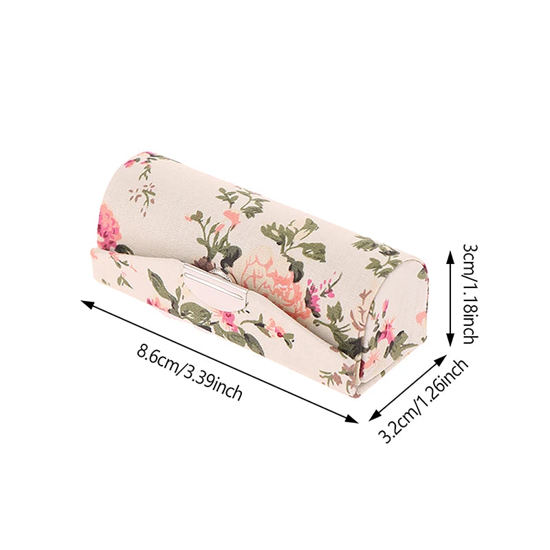 Retro Embroidered Lipstick Case with Mirror | Floral Brocade Lipstick Case SWANS