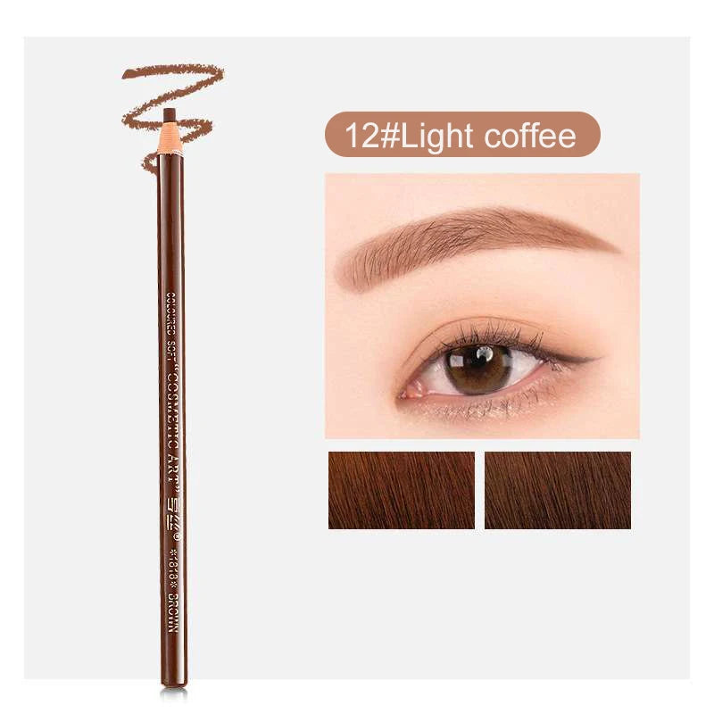 Waterproof Eyebrow Pencil – Long-Lasting Natural Brow Liner Eyebrow Pencil SWANS 12 Light Brown