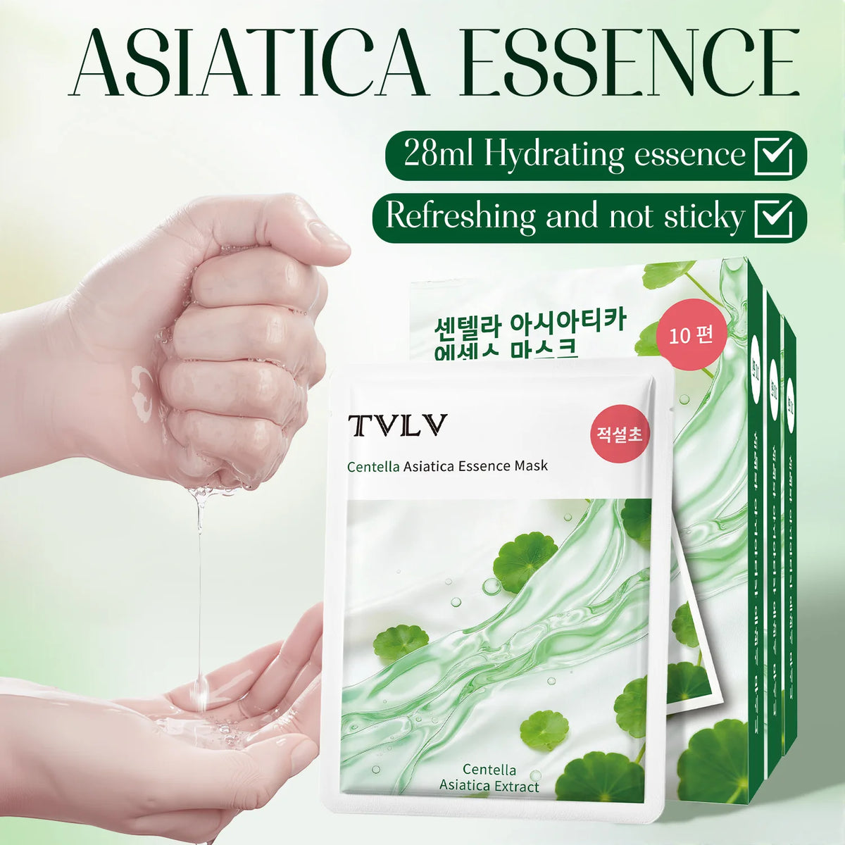 Snow Lotus Essence Facial Masks 10-Pack – 5D Deep Hydration Facial Sheet Mask SWANS