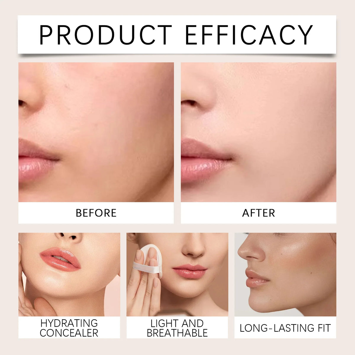Zephoco Full Coverage Cream Concealer – Waterproof Matte Cream Concealer SWANS