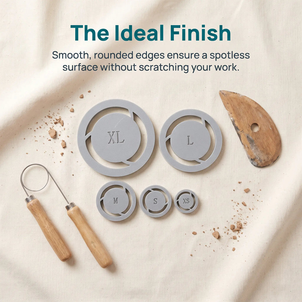 5-Piece Ceramic Forming Molds & Trimming Template Set Ceramic Forming Molds SWANS