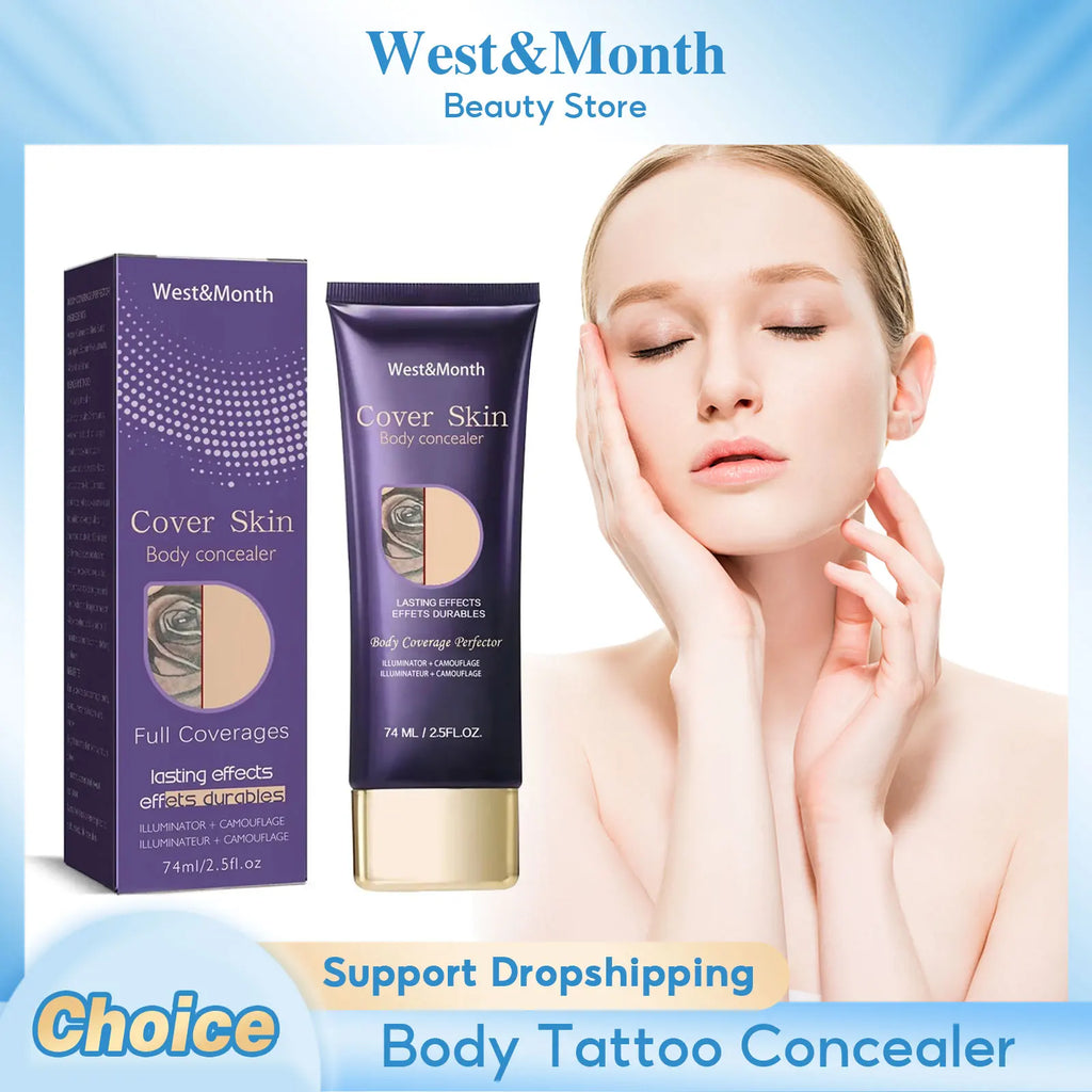 WEST MONTH Full Coverage Concealer – Waterproof Makeup Base 74ml Full Coverage Concealer SWANS