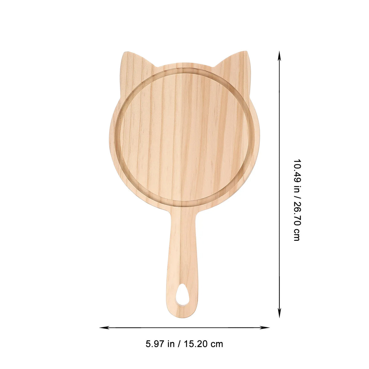 Wood Pizza Paddle Board – Handheld Serving & Cutting Tray Wood Serving Board SWANS