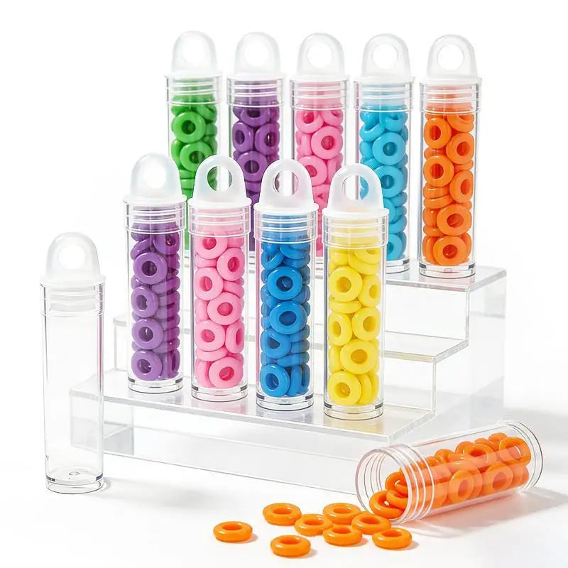 Clear Plastic Storage Tubes with Caps – 10-Pack Bead Organizers Craft Storage Tubes SWANS