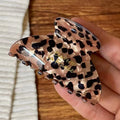 Leopard Print Hair Claw Clip – Large Acrylic French Barrette Hair Claw Clip SWANS Leopard