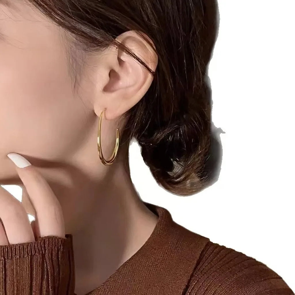 Teardrop Open Hoop Earrings – Lightweight Minimalist Fashion Hoop Earrings SWANS