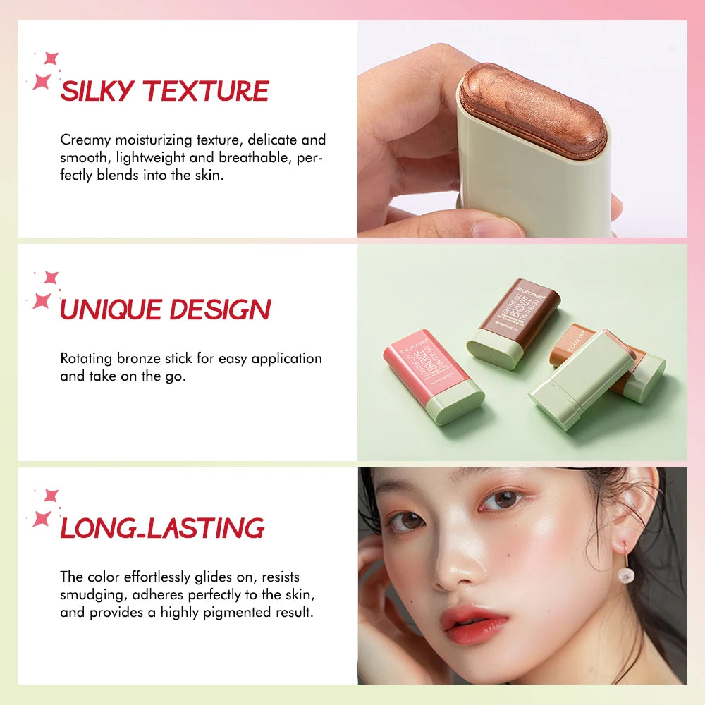 ibcccndc 3-in-1 Contour Stick – Bronzer, Highlighter & Blush Contour Makeup Stick SWANS