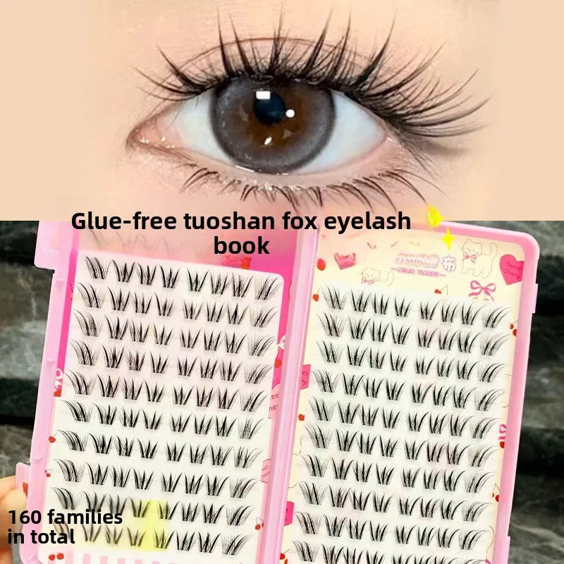 Self-Adhesive Cluster False Eyelashes – 20 Rows Fluffy Wispy False Eyelashes SWANS Thick C