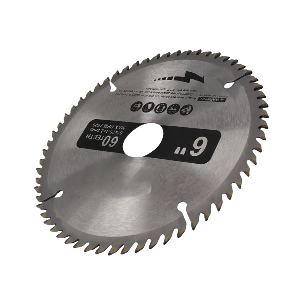 6-Inch 60-Tooth Carbide Circular Saw Blade – 25.4mm Arbor Circular Saw Blade SWANS GRAY