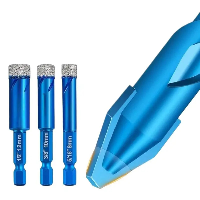 6-Piece Diamond Drill Bit Set – Tile, Marble & Granite Hex Shank Diamond Drill Bit Set SWANS