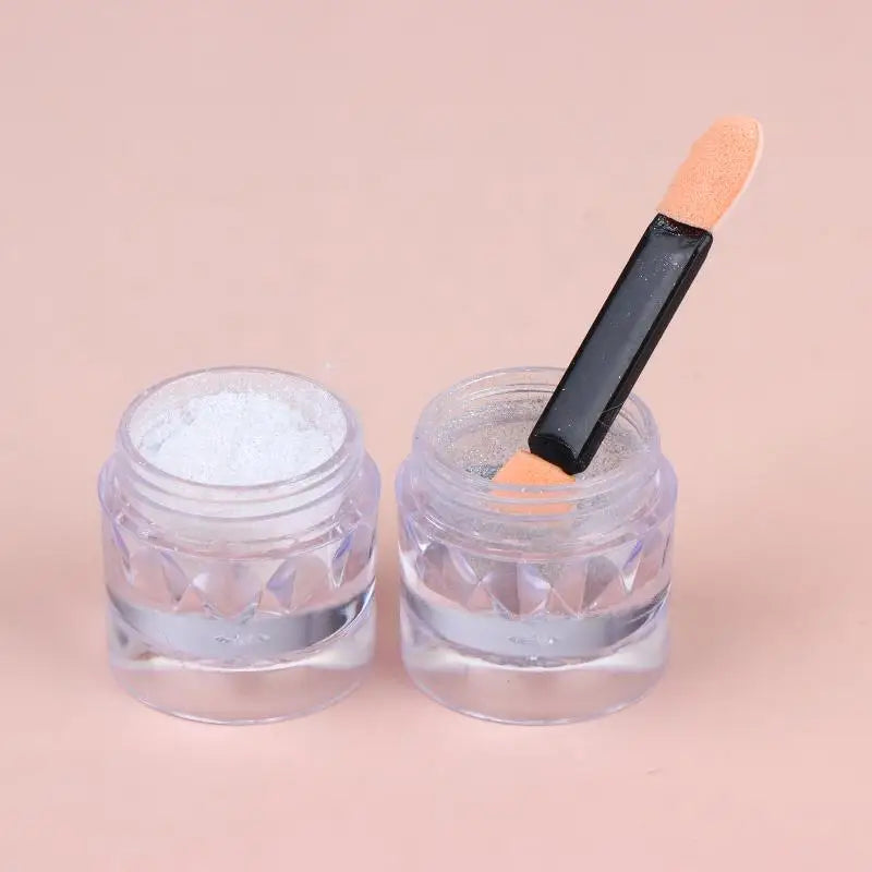 YOVIP Chrome Mirror Nail Powder – Aurora Iridescent Pigment Nail Art Powder SWANS