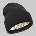 Satin Lined Beanie – Anti-Static Slouchy Winter Hat Unisex Satin Lined Beanie SWANS Black