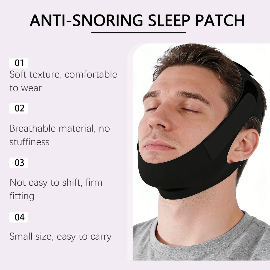 Anti-Snoring Chin Strap – Adjustable Breathable Jaw Support Anti-Snoring Chin Strap SWANS