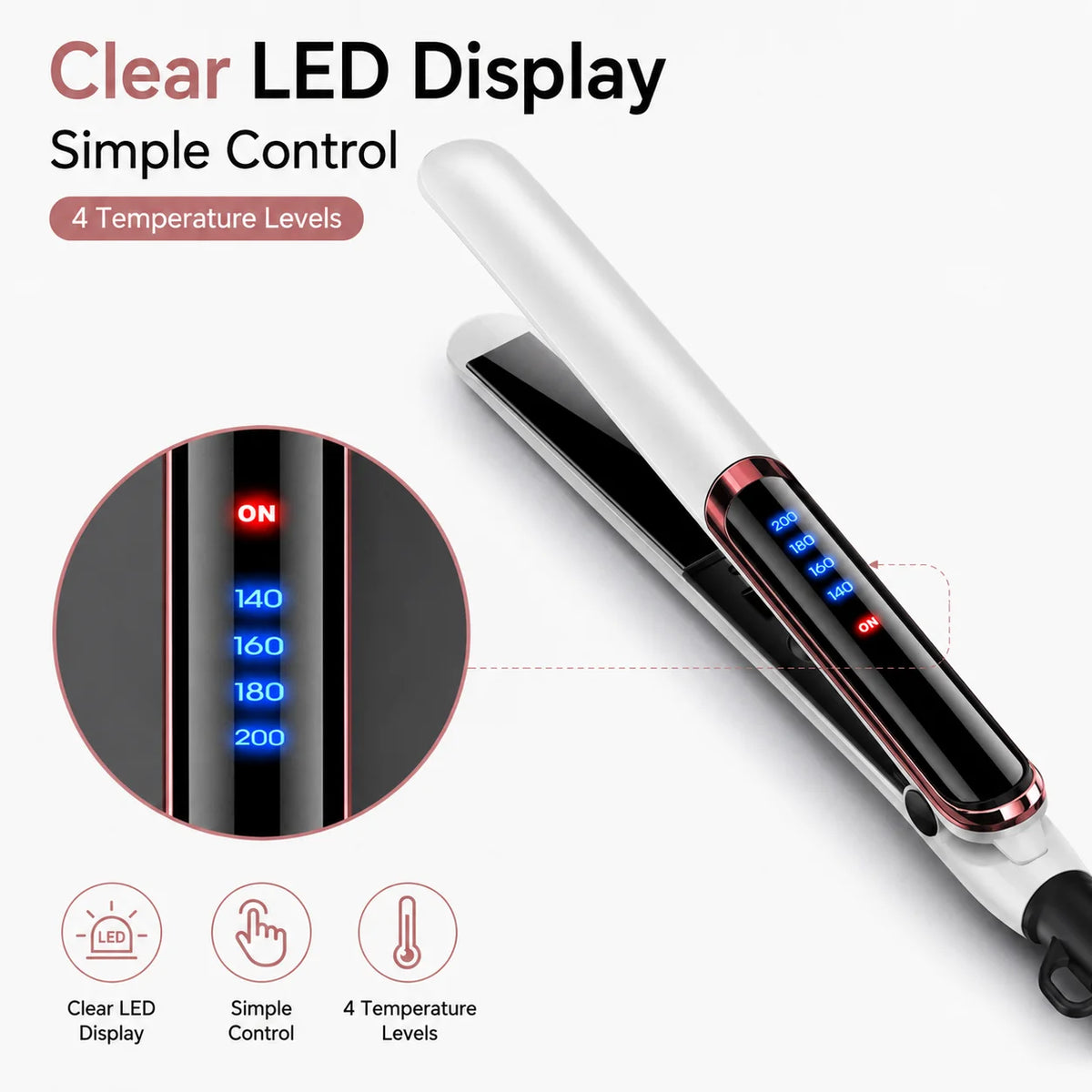 YIBER Mini Hair Straightener & Curler – Ceramic Flat Iron Hair Flat Iron SWANS