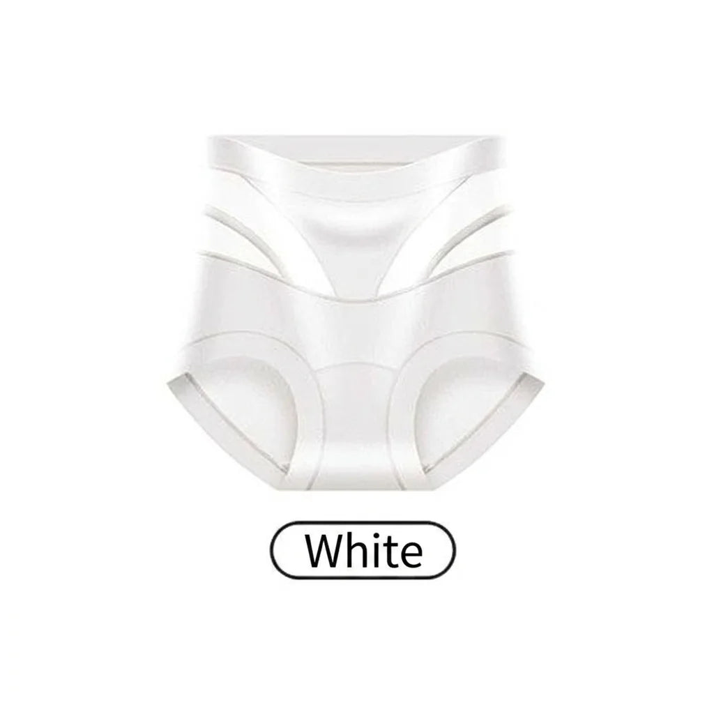 Women's High Waist Tummy Control Mesh Briefs – Cotton Crotch Women's Briefs SWANS White XL One Size