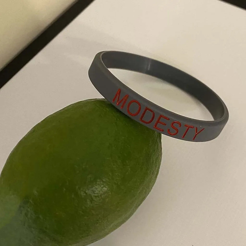Silicone Motivational Word Bracelet – Unisex Inspirational Wristband Silicone Wristband SWANS Grey