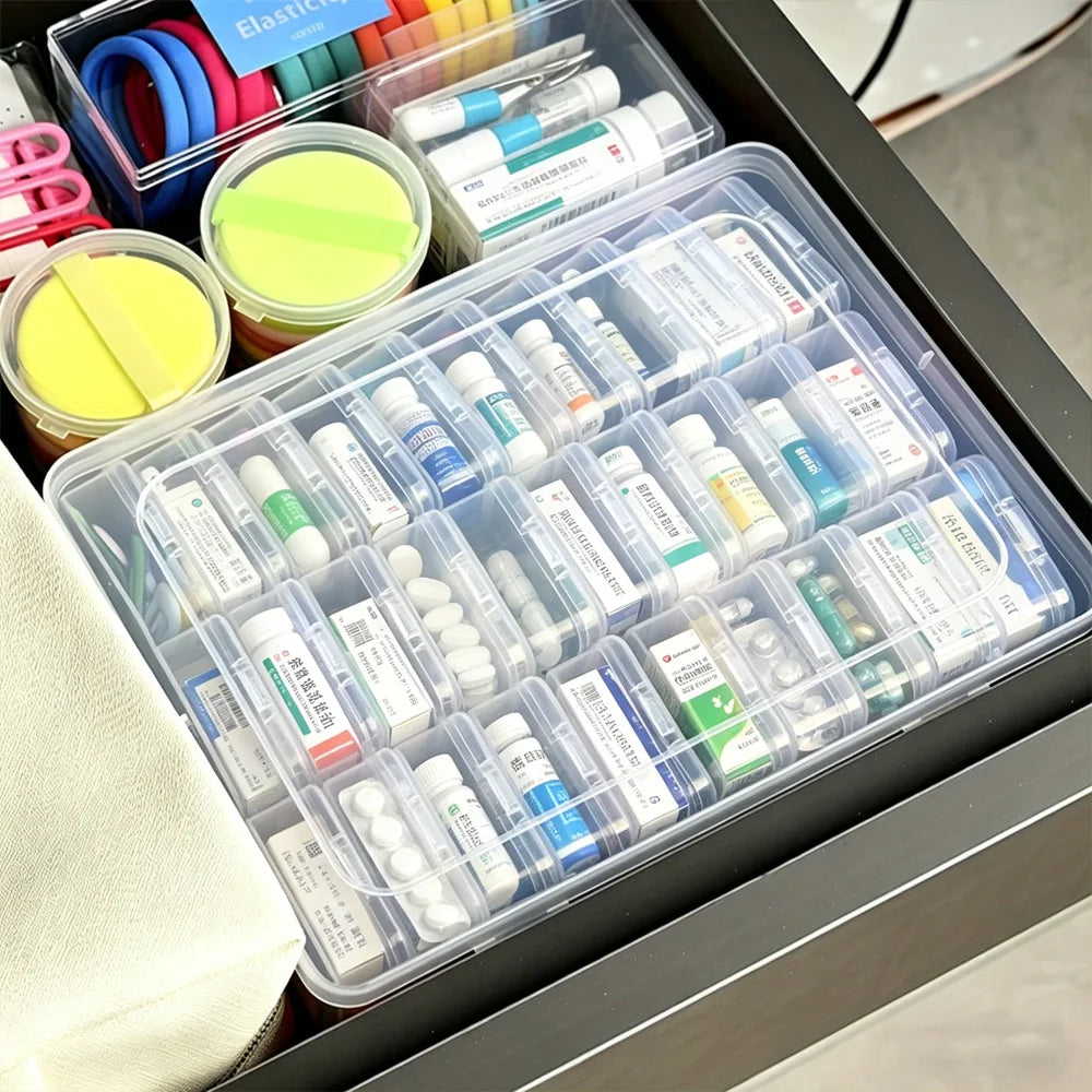 SWANS Multipurpose Desktop Storage Box – Pills & Cosmetics Desktop Storage Organizer SWANS