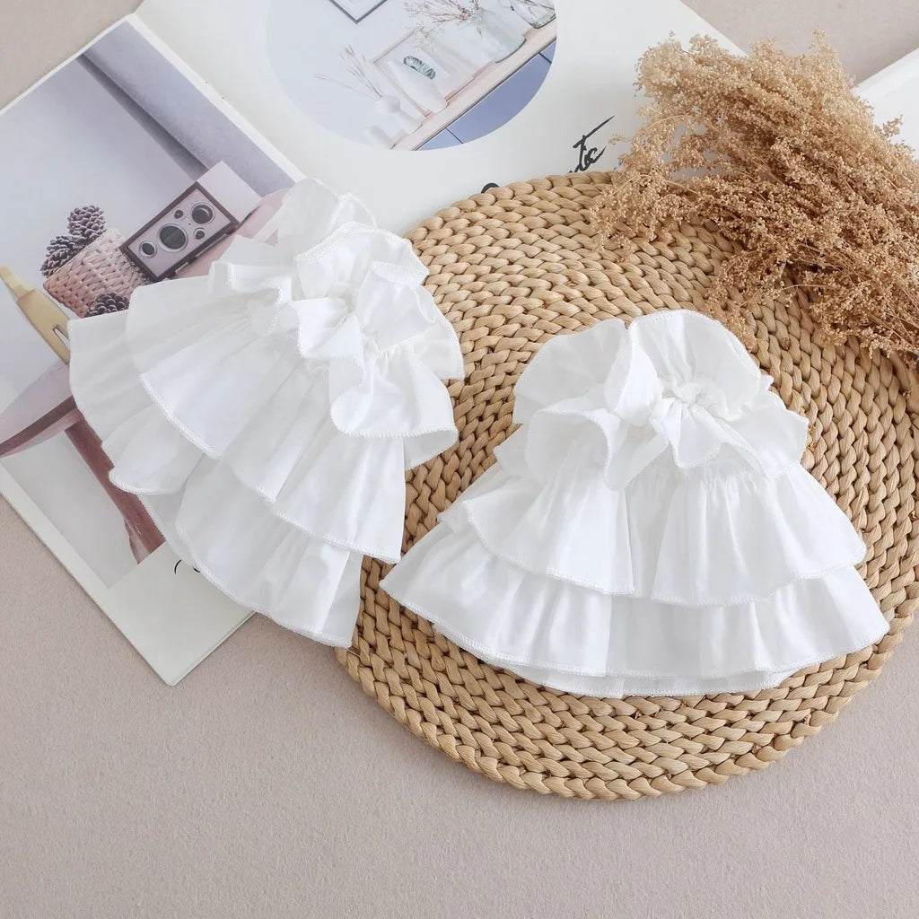 Layered Ruffle Fake Cuffs – Elastic Decorative Arm Cuffs Decorative Arm Cuffs SWANS