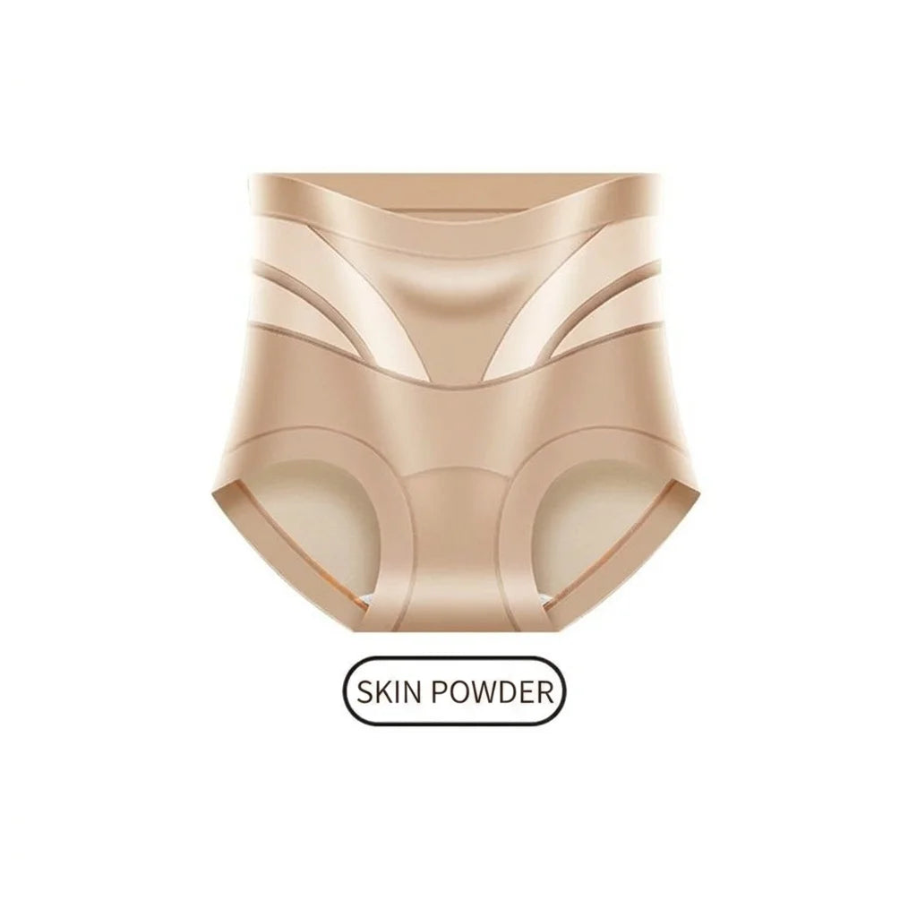 Women's High Waist Tummy Control Mesh Briefs – Cotton Crotch Women's Briefs SWANS Beige M One Size