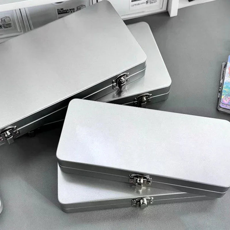 YOVIP Metal Rectangular Storage Box with Lid – S & L Sizes Metal Storage Box SWANS