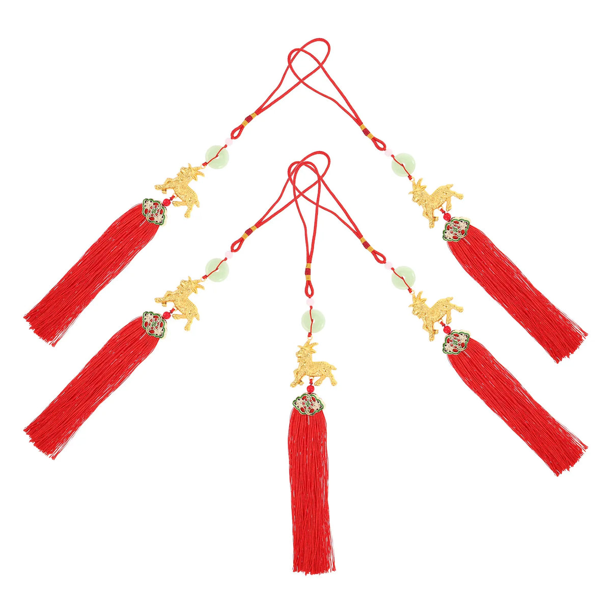 5-Pack Chinese Zodiac Goat Tassel Pendants – Lunar New Year Charm Festive Tassel Ornament SWANS