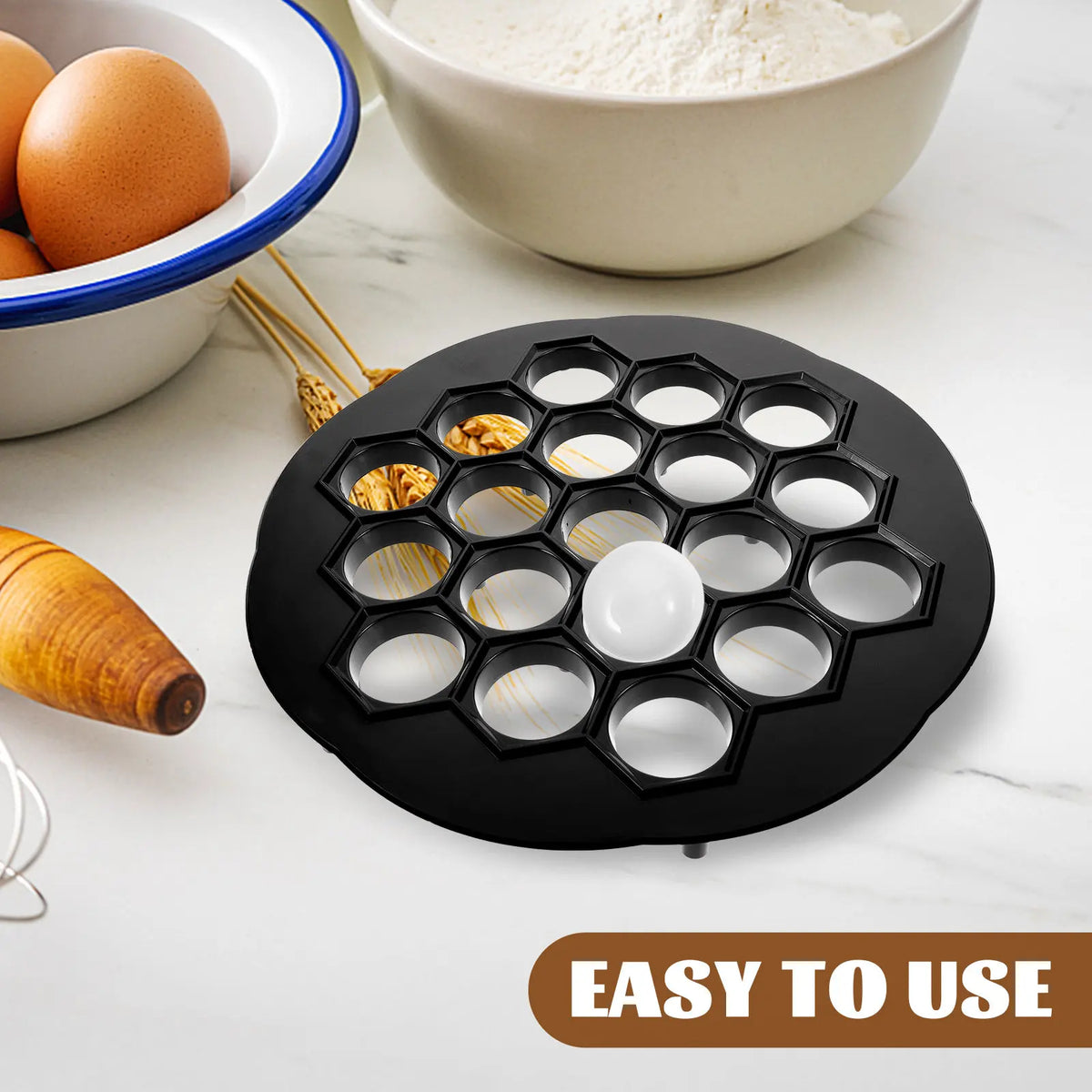 ROSENICE Pelmeni Dumpling Maker Mold Set – Multi-Hole Tool Dumpling Maker Mold SWANS