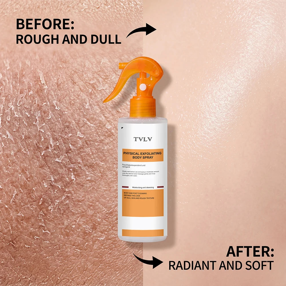 TVLV Exfoliating Body Spray – Moisturizing Skin Cleanser 220ml Body Exfoliating Spray SWANS